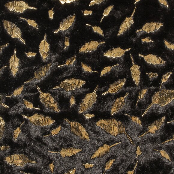 Luxe Home Decor Signature Faux Fur Throw | 1-Piece | Gold leaf on black | 50"x60 - Picture 4 of 4
